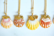 Load image into Gallery viewer, 24k Gold-dipped Mini Sunrise Shell Necklace