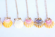 Load image into Gallery viewer, 24k Gold-Dipped Sunrise Shell Necklace
