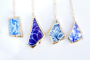 24k Gold-dipped Sea Pottery Necklace