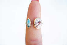 Load image into Gallery viewer, Opihi & Turquoise 'Kaikaina' Ring