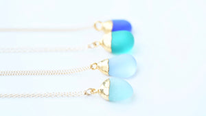 24k Gold-Dipped Sea Glass Necklace