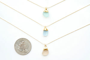 Minimal 16” Sea Glass Necklace