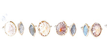 Load image into Gallery viewer, Solid Gold ‘Kaikaina’ Opihi and Gemstone Ring