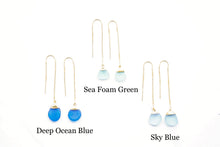 Load image into Gallery viewer, Sea Glass Threader Earrings