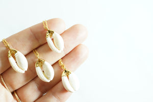 Gold-Dipped Layering Cowrie Necklace