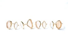 Load image into Gallery viewer, Gold ‘Kaikaina’ Pink Sea Glass & Moonstone Ring