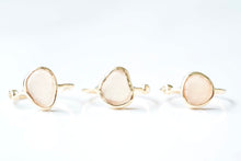 Load image into Gallery viewer, Gold ‘Kiyomi’ Pink Sea Glass Ring
