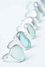 Load image into Gallery viewer, Sterling Silver ‘Kiyomi’ Sea Glass Ring