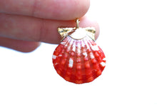 Load image into Gallery viewer, 24k Gold-Dipped Natural Sunrise Shell Pair Necklace