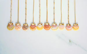 24k Gold-Dipped Mini Sunrise Shell Necklace