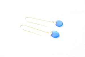 Sea Glass Threader Earrings