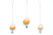 Load image into Gallery viewer, 24k Gold-Dipped Natural Sunrise Shell Pair Necklace
