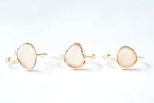 Load image into Gallery viewer, Gold ‘Kiyomi’ Pink Sea Glass Ring
