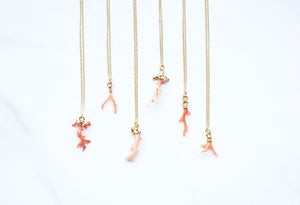 Pink Coral Branch Necklace