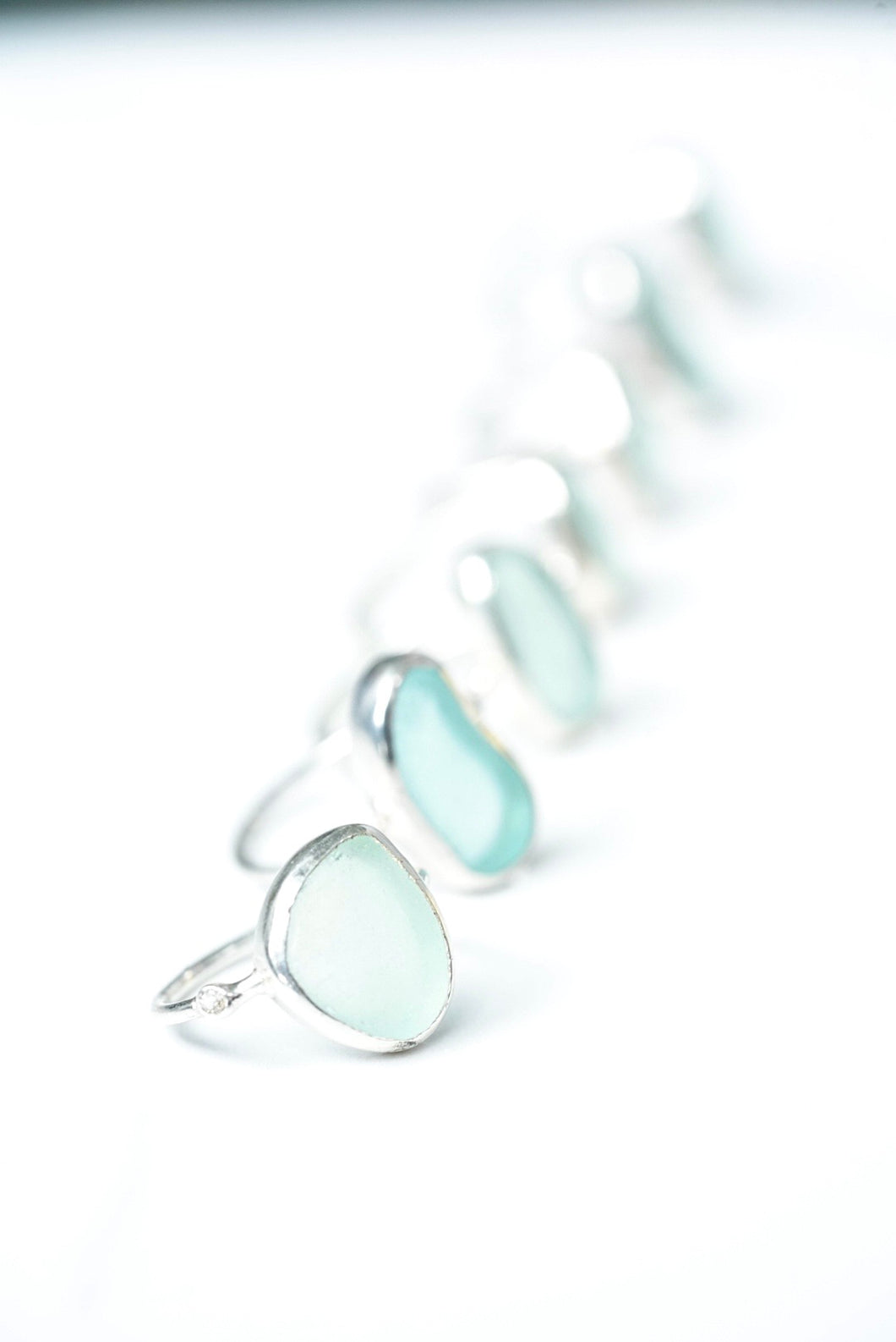 Sterling Silver ‘Kiyomi’ Sea Glass Ring