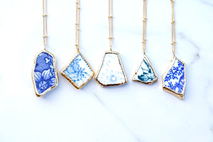 • FLORAL EDITION • 24k Gold-Dipped Sea Pottery Necklace